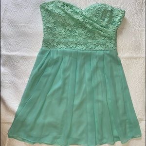 Sweetheart Neckline Lace Bodice Dress